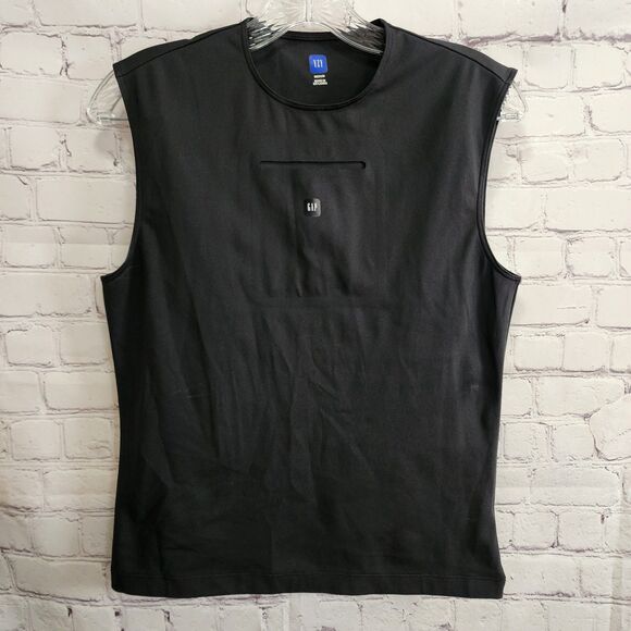 YZY Yeezy Gap By Balenciaga Sleeveless Second Skin Mens Medium Black Kanye West - Picture 1 of 8
